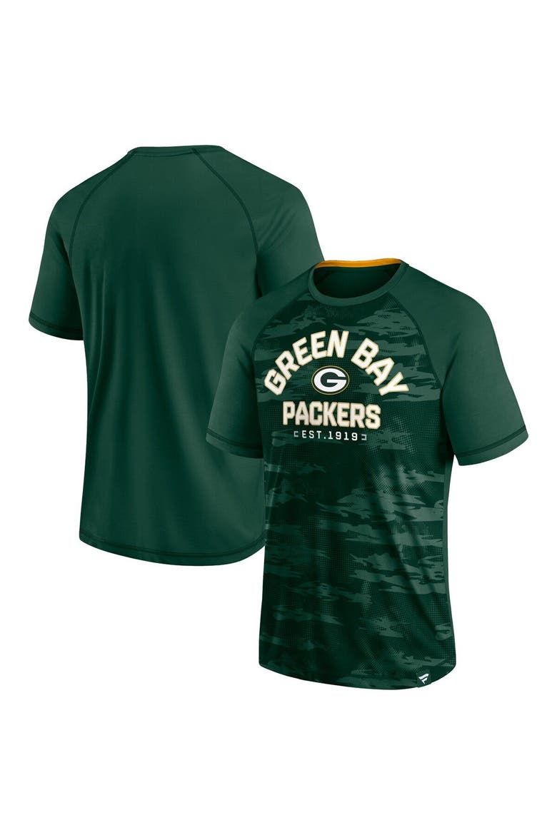 Men's Fanatics Branded Green Green Bay Packers Hail Mary Raglan T-Shirt, Main, color, Green