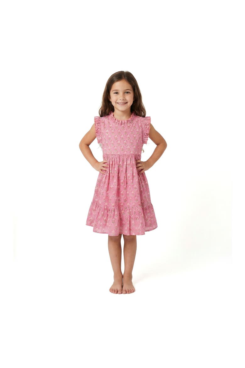 Ondine Ruffle Dress, Alternate, color, Pink