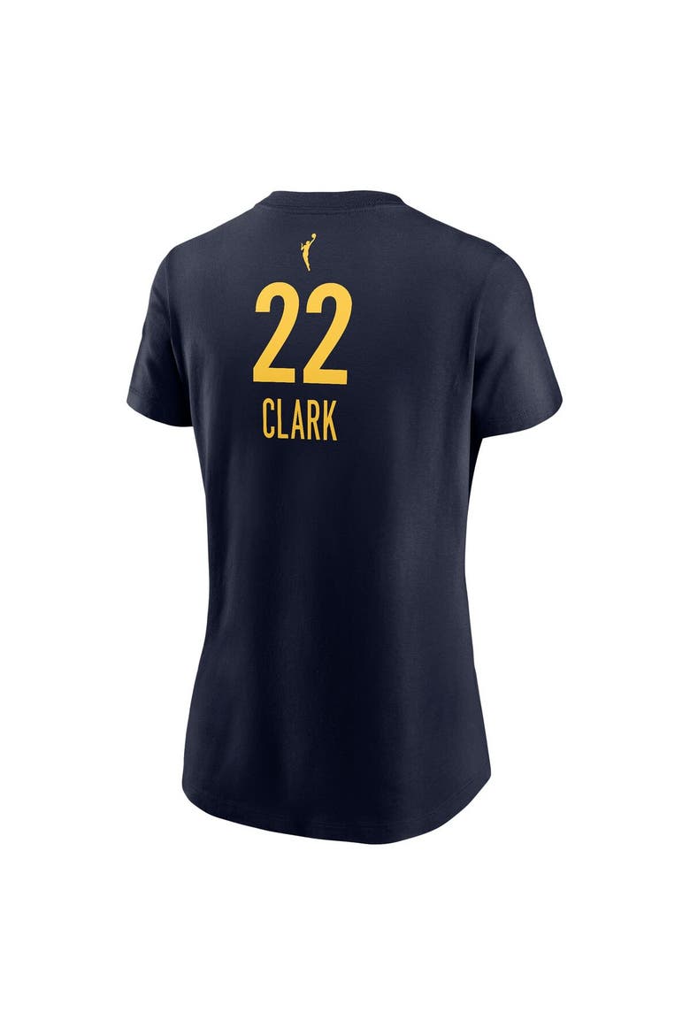 Women's Nike Caitlin Clark Navy Indiana Fever 2024 WNBA Draft Explorer Edition Player Name & Number T-Shirt, Alternate, color, Navy