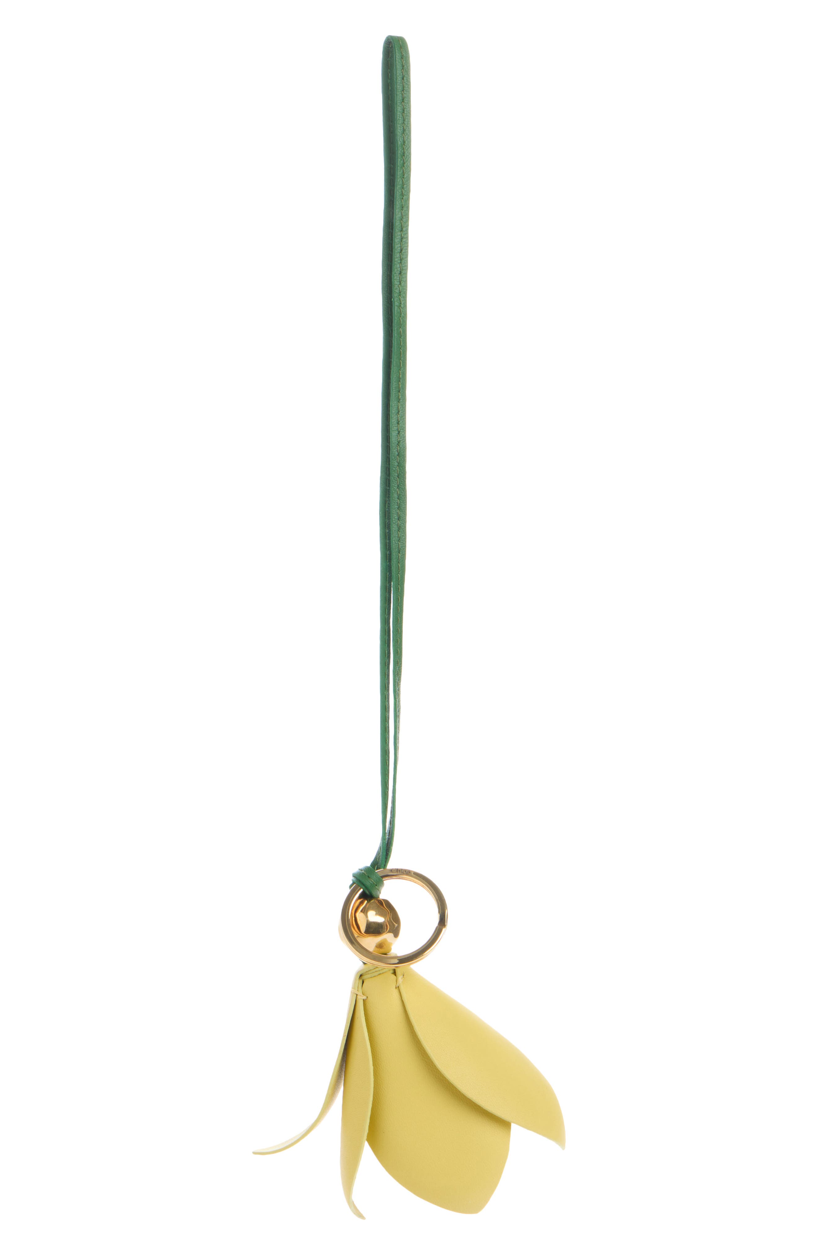 Chloé Symbols Tulip Bag Charm, Alternate, color, Radiant Yellow
