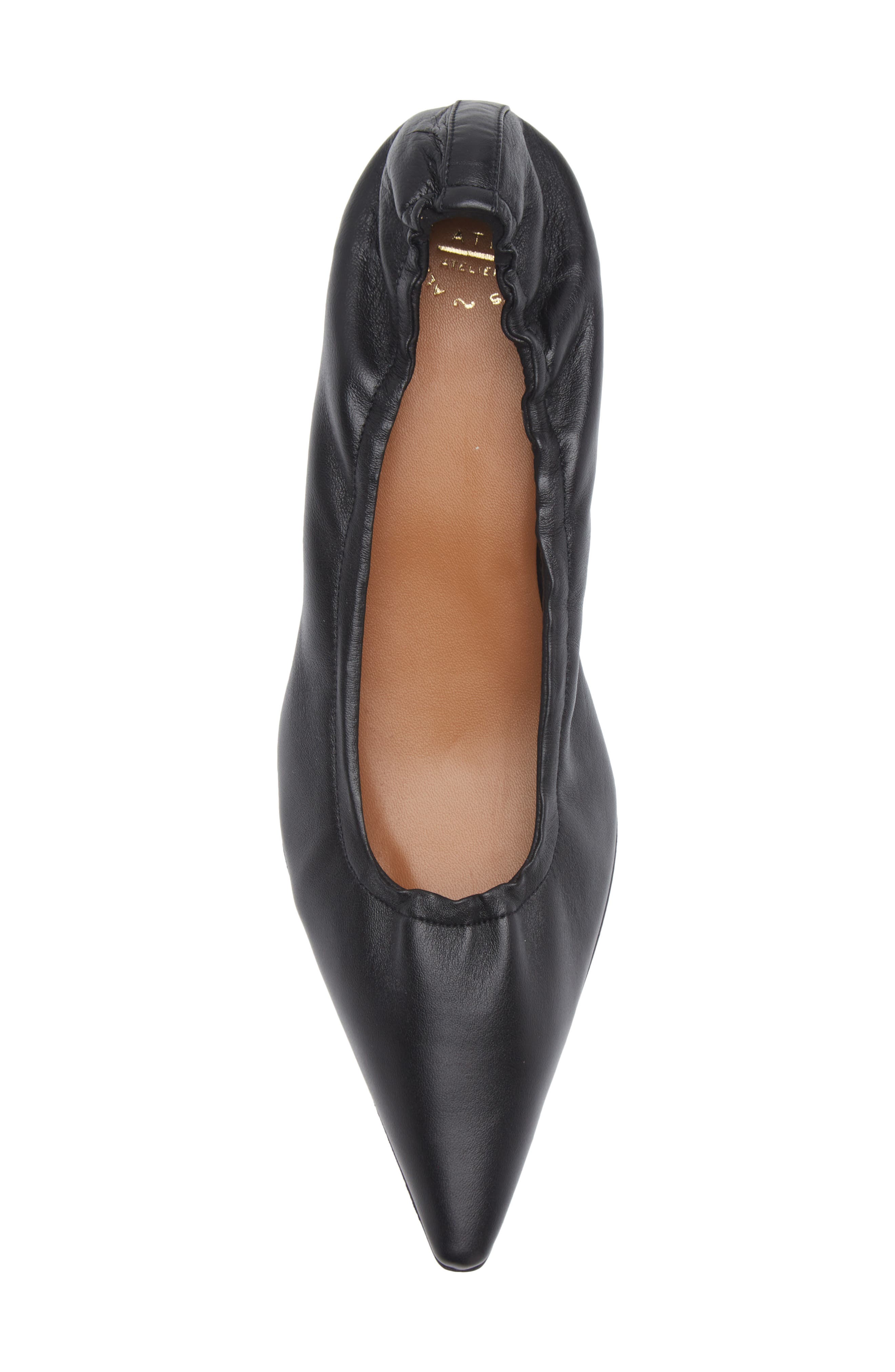 ATP ATELIER Valfurva Pointed Toe Kitten Heel Pump, Alternate, color, Black
