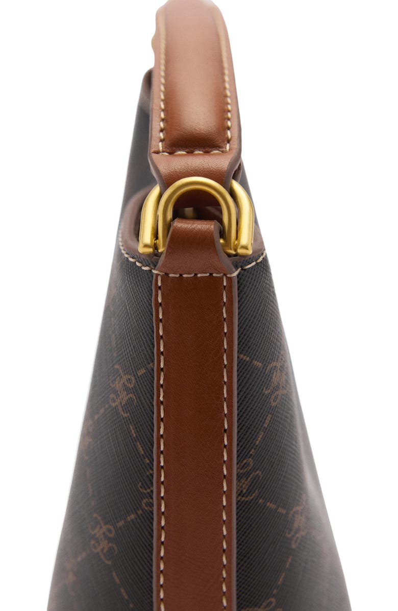 MANGO Mini Monogram Shopper Bag, Alternate, color,