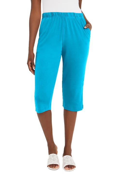 Jessica London Soft Ease Capri In Blue
