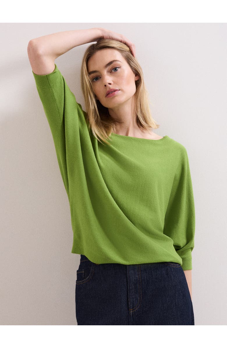Phase Eight Cristine Slash Neck Knit Jumper, Main, color, Bright Green