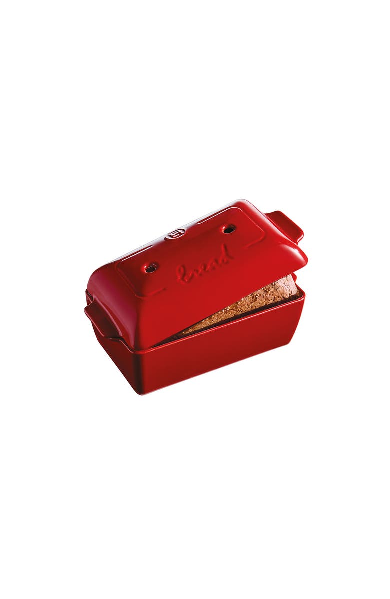 Emile Henry Bread Loaf Baker With Lid, Main, color, Burgundy