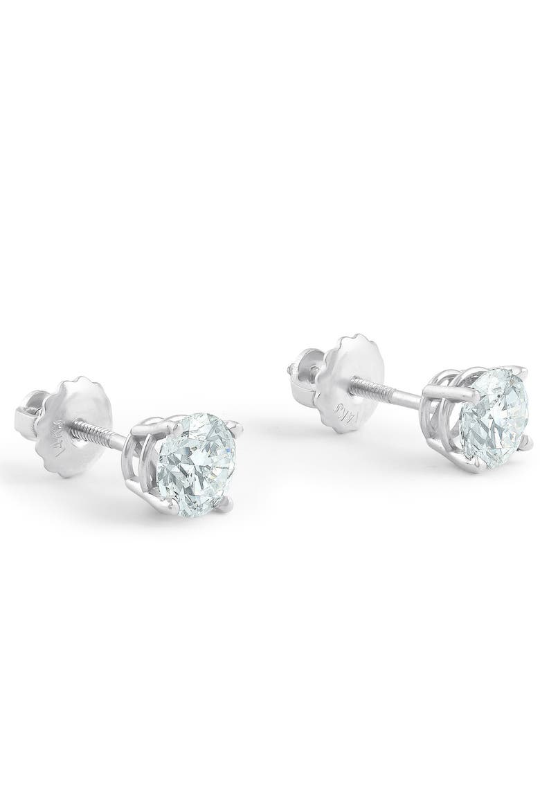 .25 - 1.00Ct Screw Back Diamond Studs Lab Grown Women's Earrings, Alternate, color, Silver