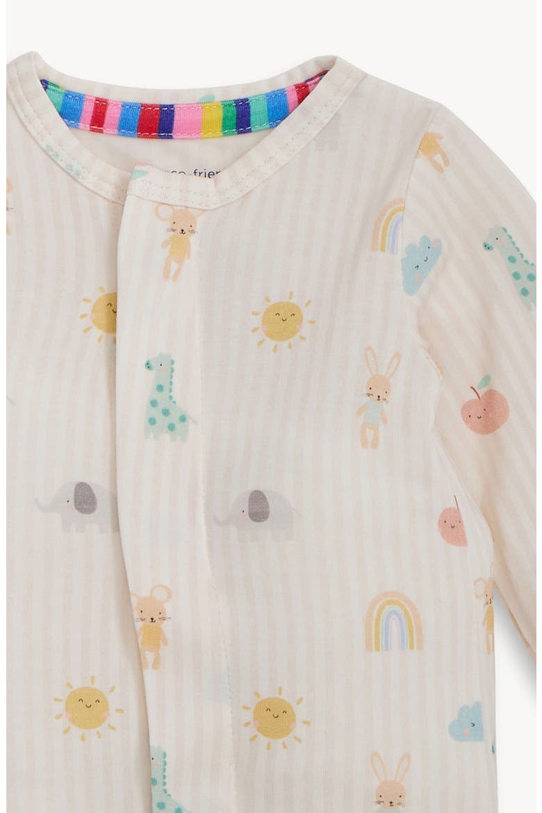 Lullaby Sky Magnetic Convertible Footie, Alternate, color, WHITE