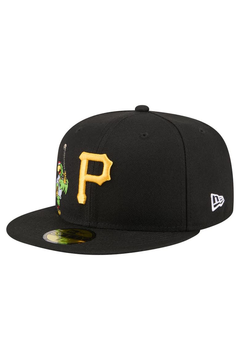 Men's New Era Black Pittsburgh Pirates Run Mascot 59FIFTY Fitted Hat, Alternate, color, Black