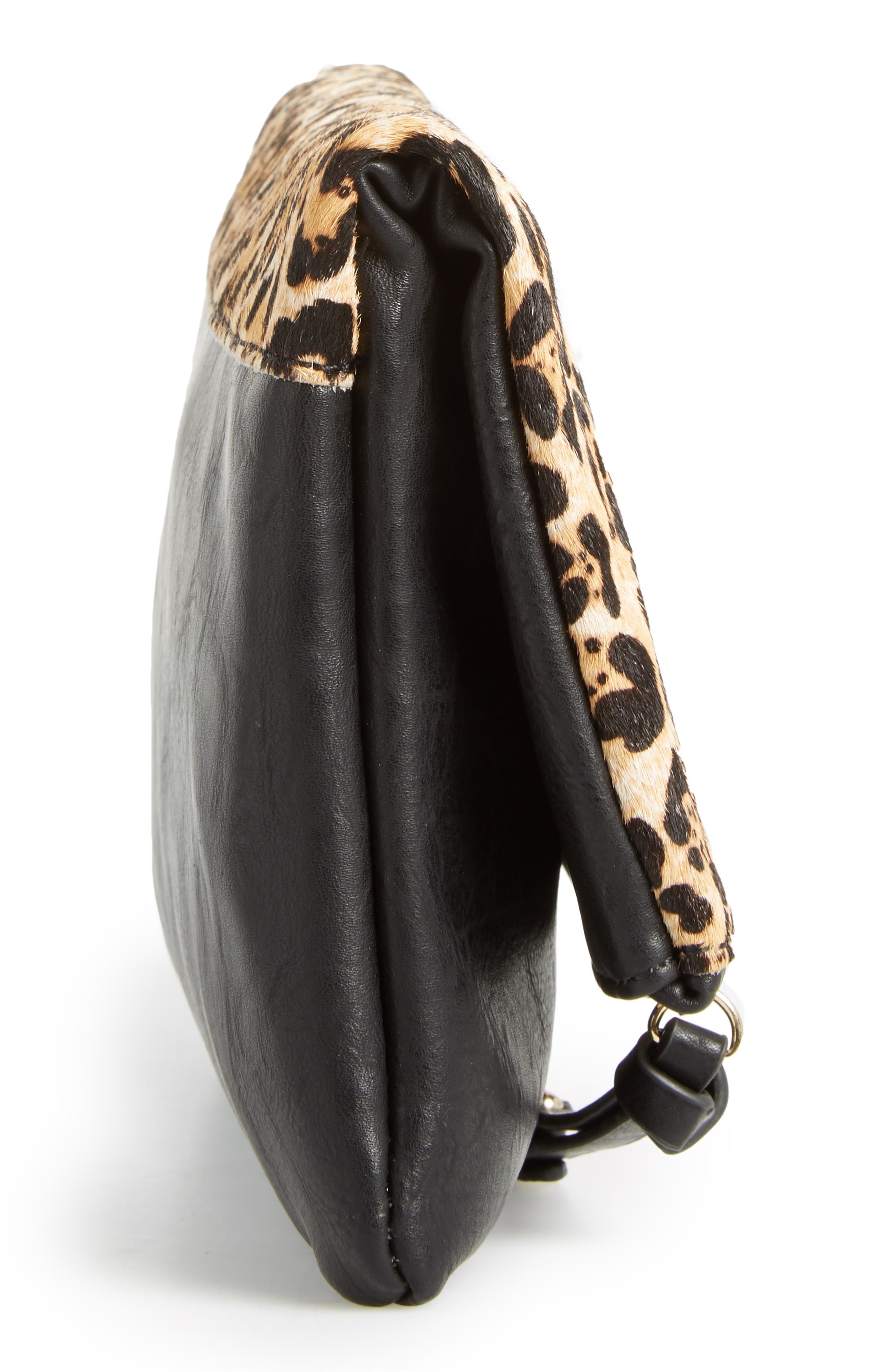 Sole Society Marlena Faux Leather Foldover Clutch, Alternate, color, 