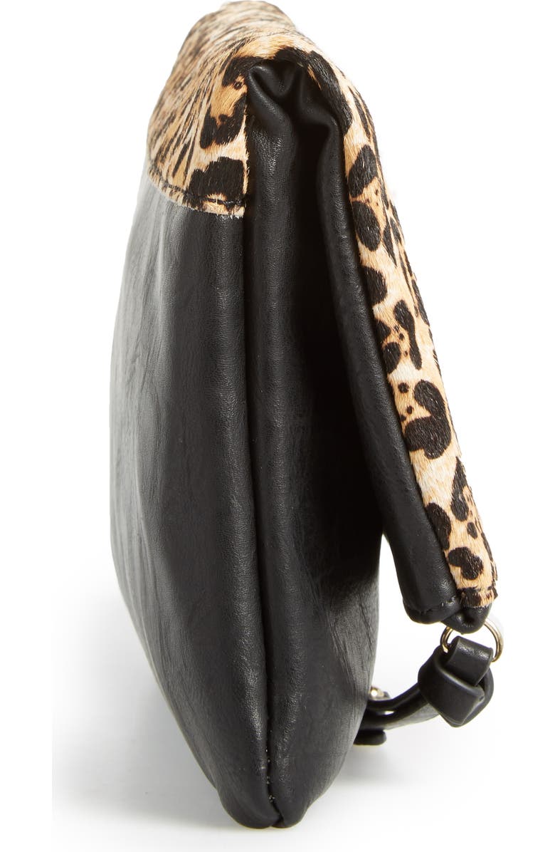 Sole Society Marlena Faux Leather Foldover Clutch, Alternate, color,