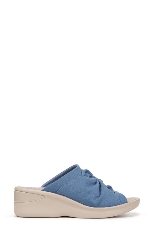Bzees Women's Smile 3 Washable Slide Wedge Sandals In Blue