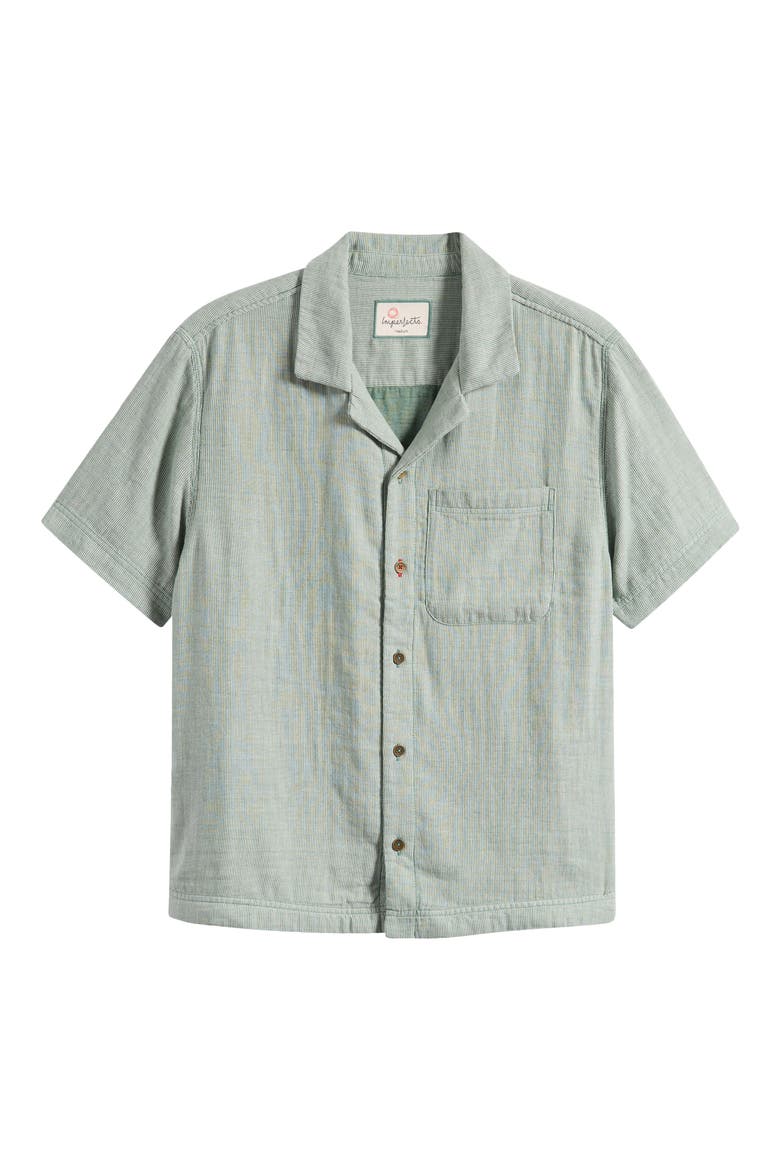 The Cliffs Summer Cloth Camp Shirt, Alternate, color, IRISH RACING GREEN STRIPE