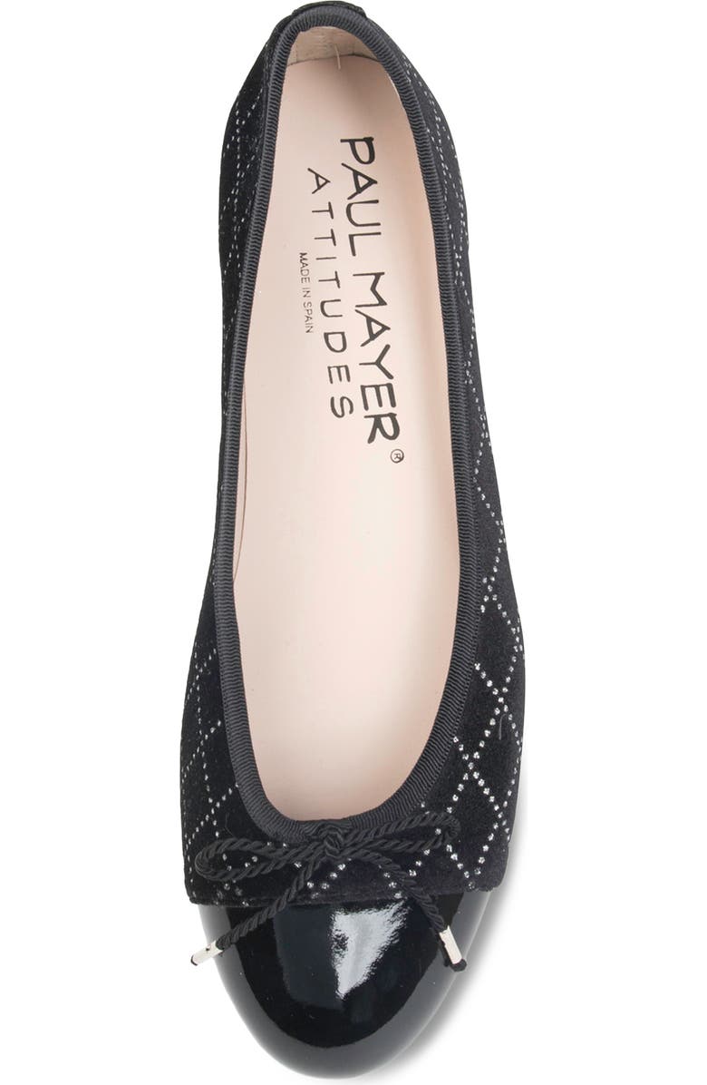 PAUL MAYER Best Cap Toe Ballet Flat, Alternate, color, Black Crystal