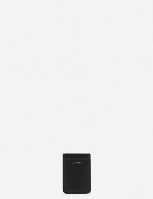 Lanvin Magnetic Leather Cardholder In Black