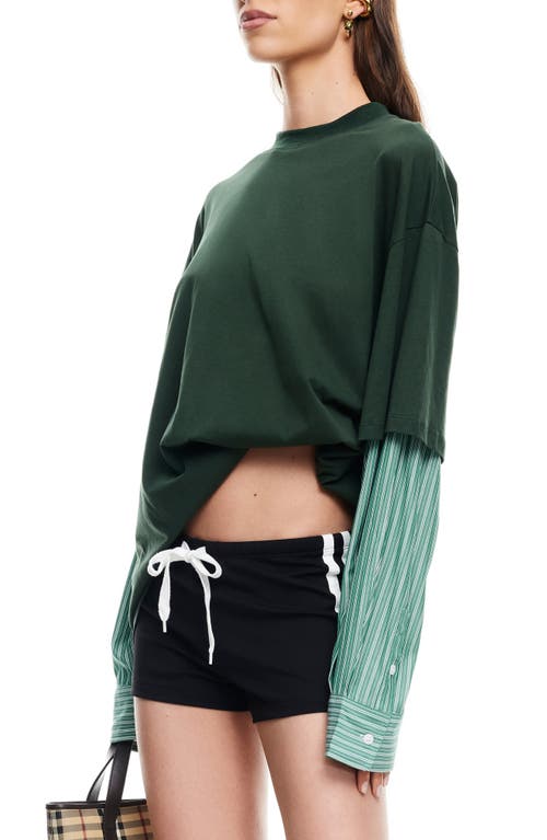 Lioness Bottega Oversize Cotton T-shirt In Green