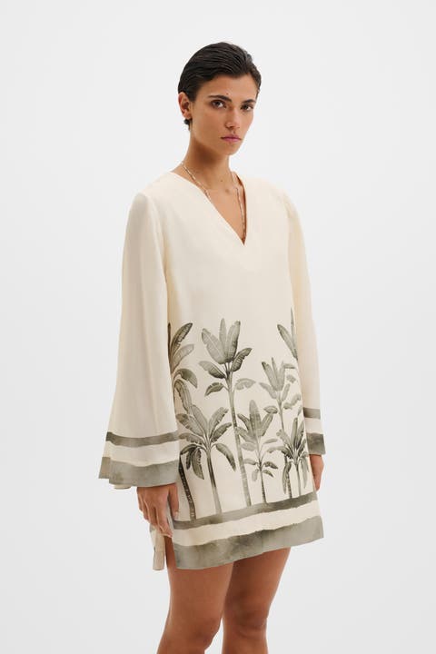 Leonella V-Neck Tunic Mini Dress