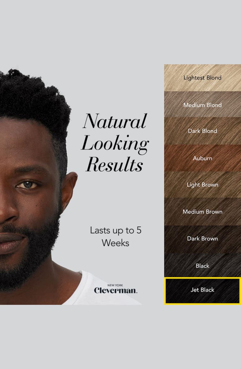 Cleverman Coarse & Coily Hair · Reusable Beard & Hair Dye Kit, Alternate, color, Jet Black