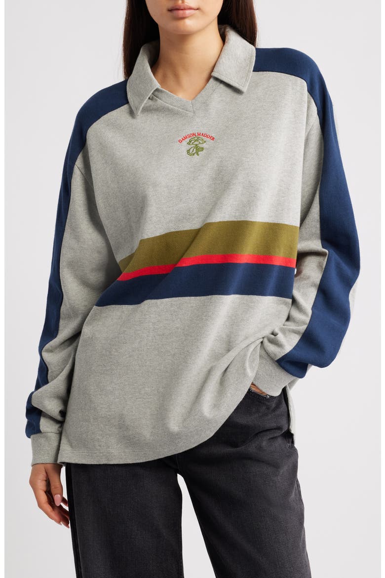 Verity V-Neck Rugby Shirt, Main, color, GREY