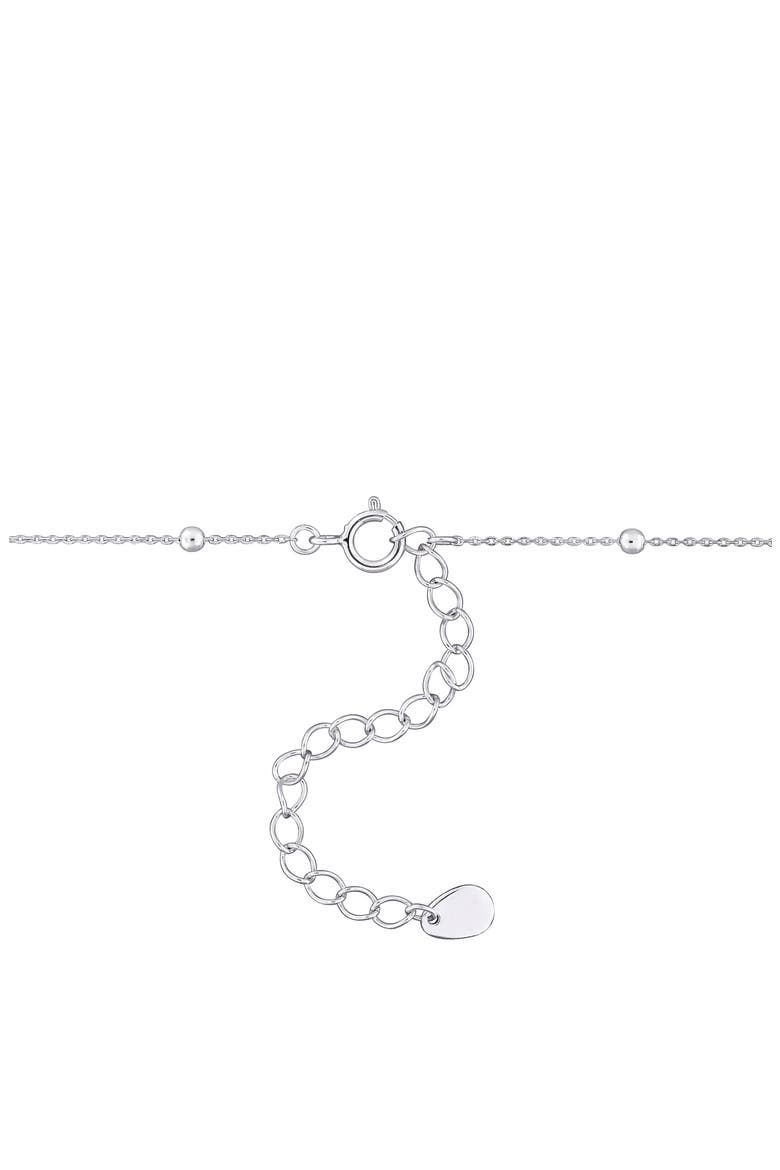 CZ & Enamel Heart Pendant Necklace, Alternate, color, BLACK