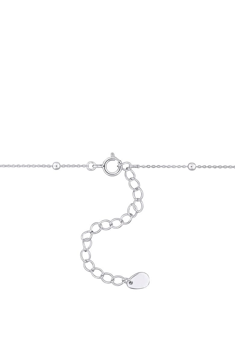 DELMAR CZ & Enamel Heart Pendant Necklace, Alternate, color, Black