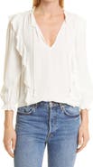 PAIGE Kaydynn Tassel Ruffle Blouse