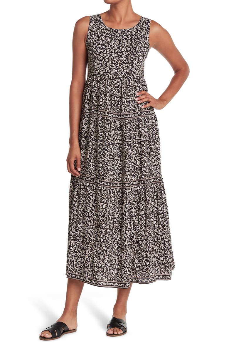 MAX STUDIO Sleeveless Tiered Maxi Dress, Main, color, 