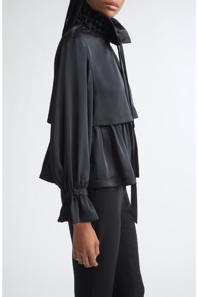Azira Peplum Jacket, Alternate, color, BLACK