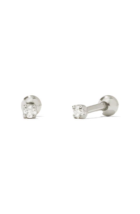 CZ Petite Prong-Set Stud Earrings