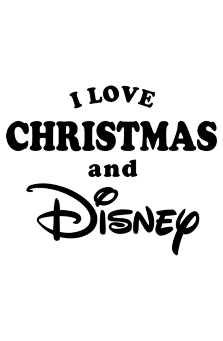 Disney Women's Disney I Love Christmas Logo Graphic T-Shirt, Alternate, color, White