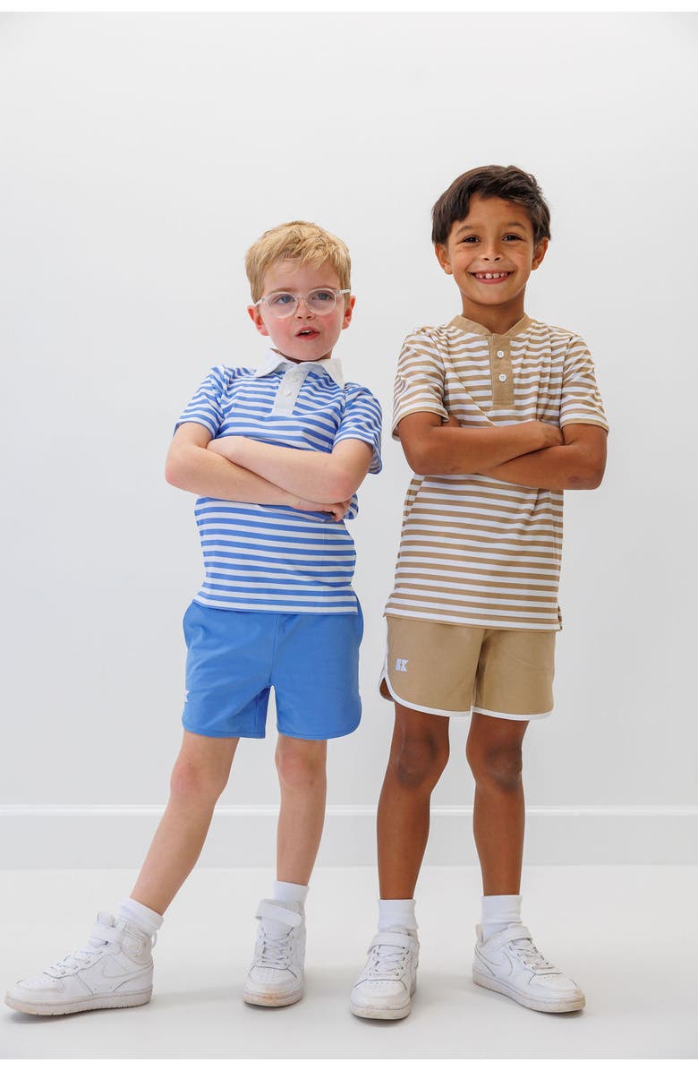 Courtside Kids Boys Polo Shirt, Alternate, color, Blue/White Stripe