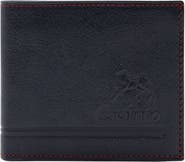 Cavalinho Navy Line Trifold Leather Wallet 505