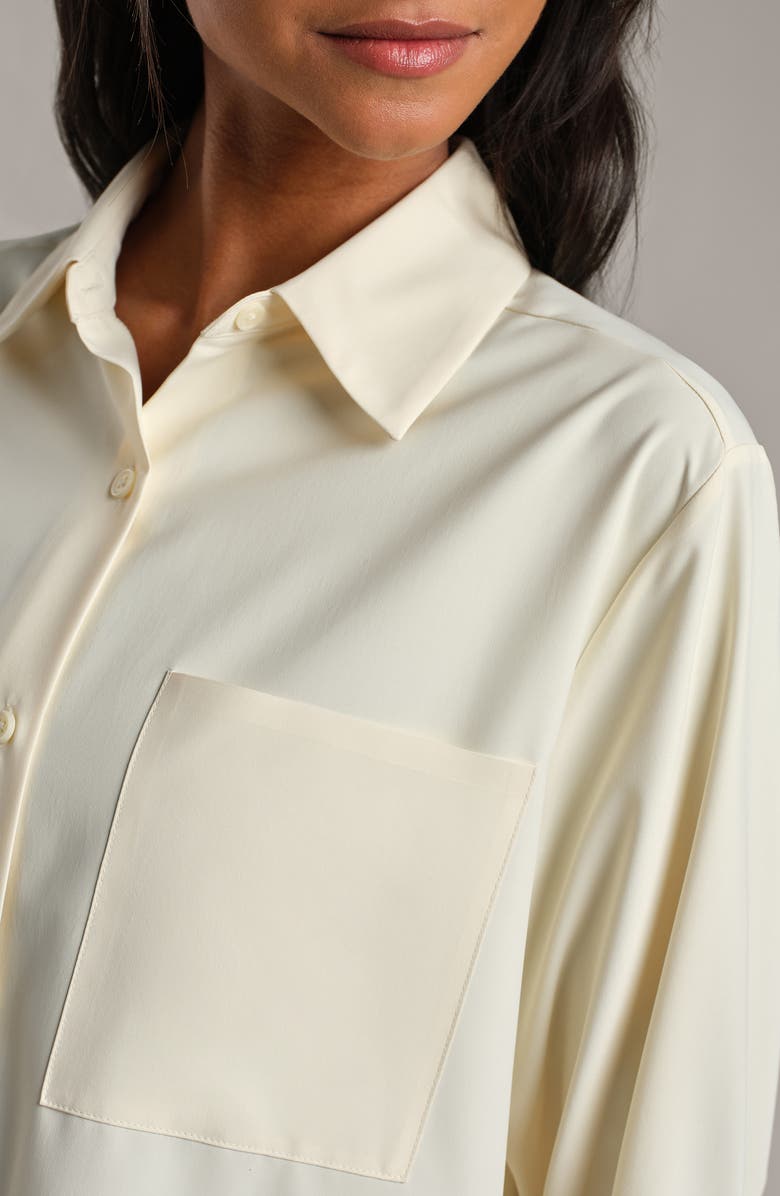 Rhone Mirage Oversize Button-Down Shirt, Alternate, color, Lemon Mist