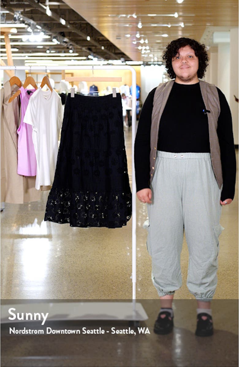 Gail Tiered Cotton Eyelet Skirt, sales video thumbnail