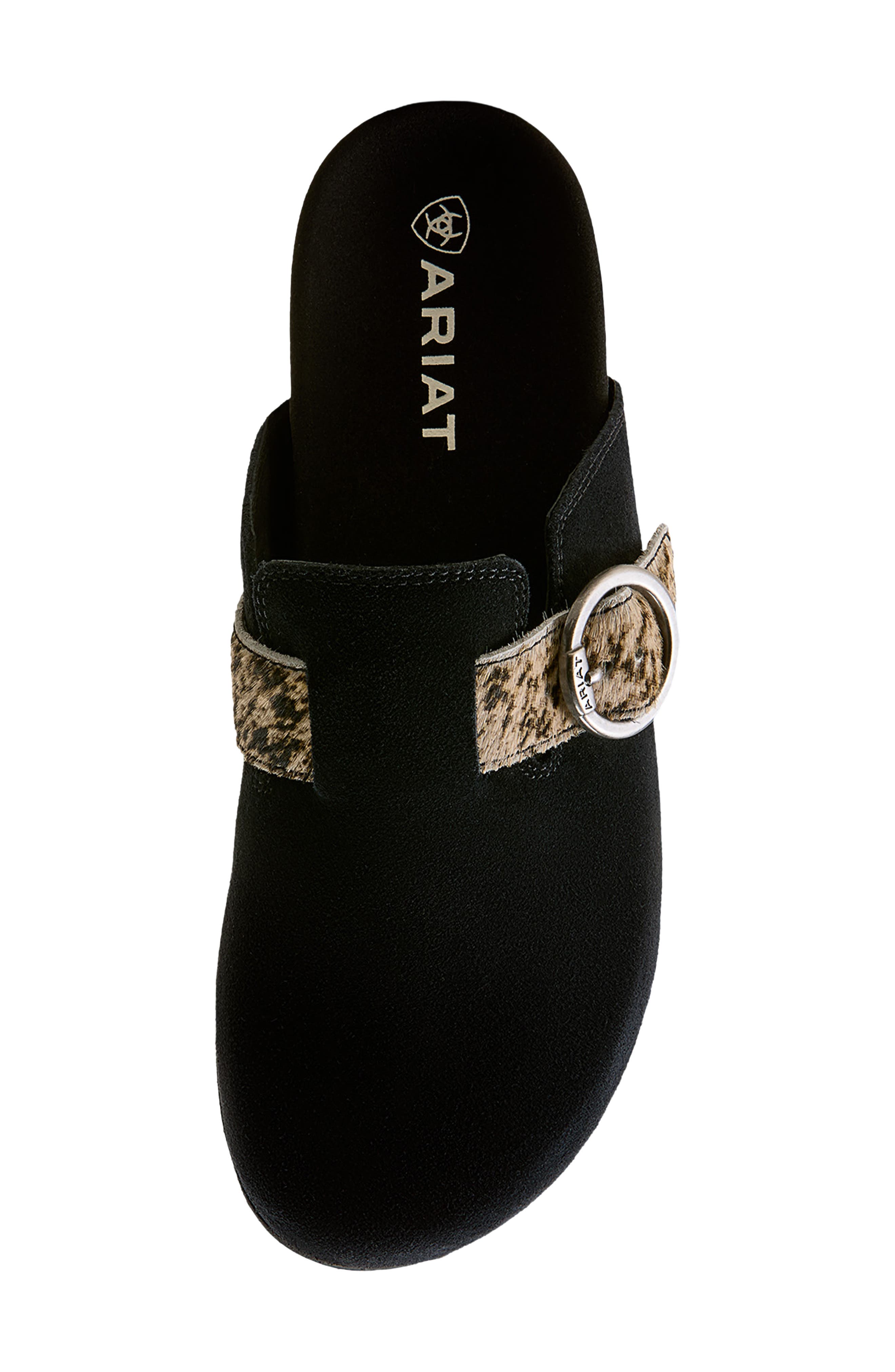 Country Leather Mule, Alternate, color, BLACK SUEDE