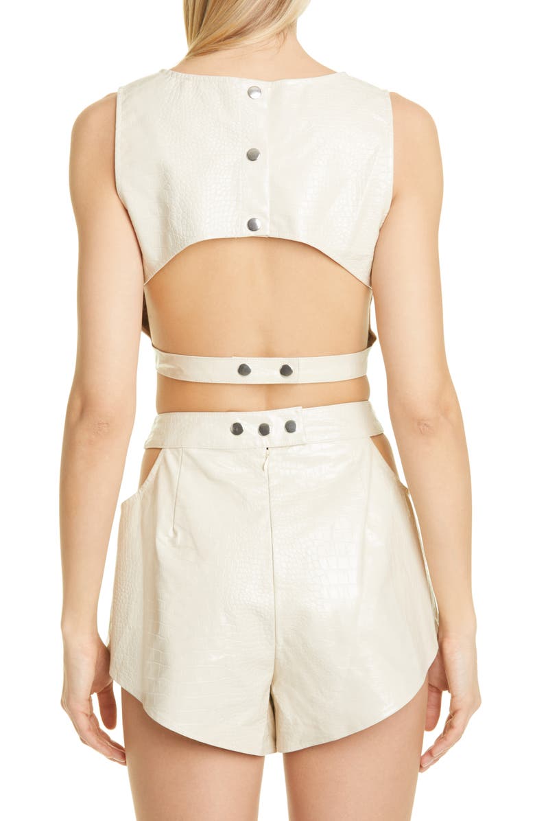 BY.DYLN River Crop Top, Alternate, color, Cream