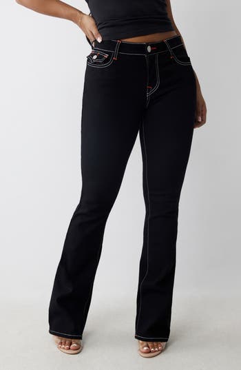 TRUE RELIGION TRUE RELIGION BECCA FLAP POCKET BOOTCUT JEANS 