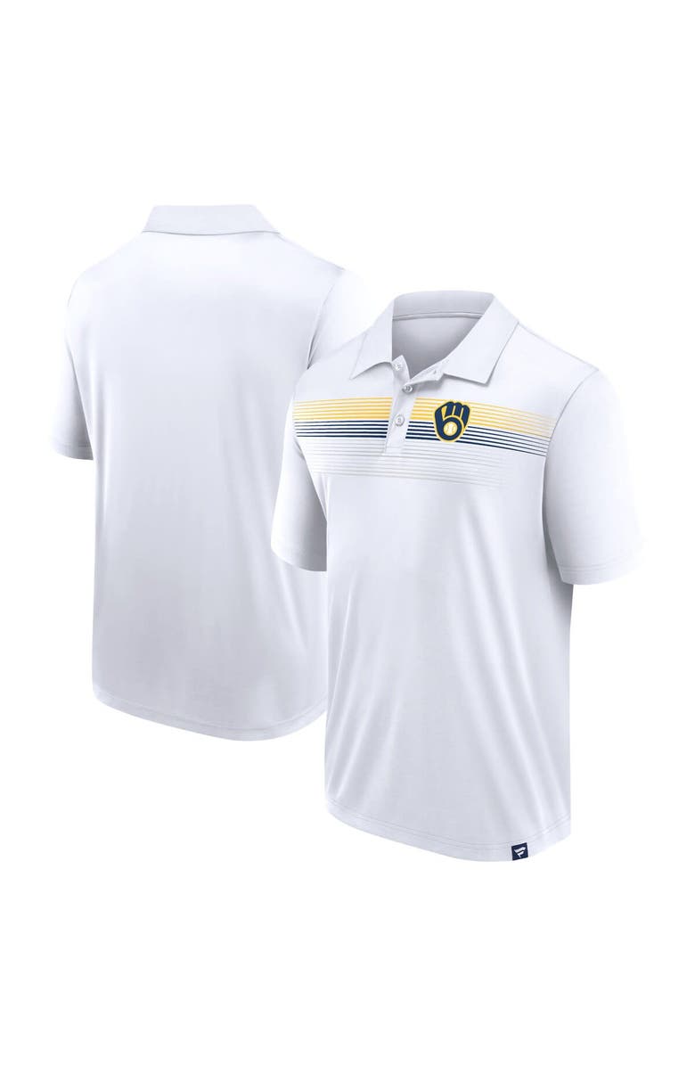 FANATICS Men's Fanatics Branded White Milwaukee Brewers Victory For Us Interlock Polo, Alternate, color, 