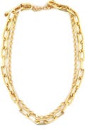 Panacea Mixed Chain Double Row Necklace