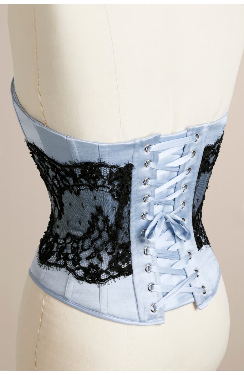 Scarlett Gasque Eclipse Corset, Alternate, color, Ice Melt Blue