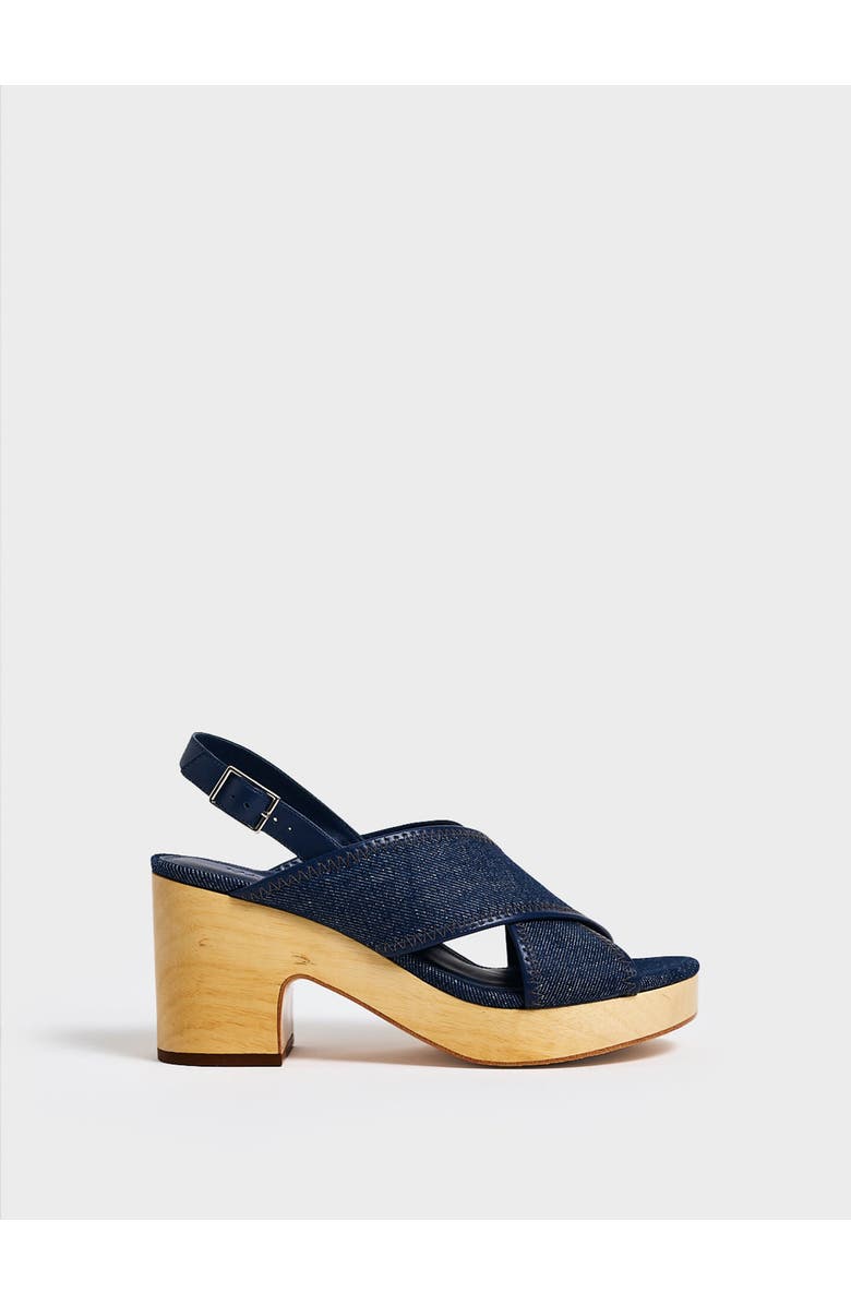 MARION PARKE Avery Platform | Denim, Main, color, Navy Denim