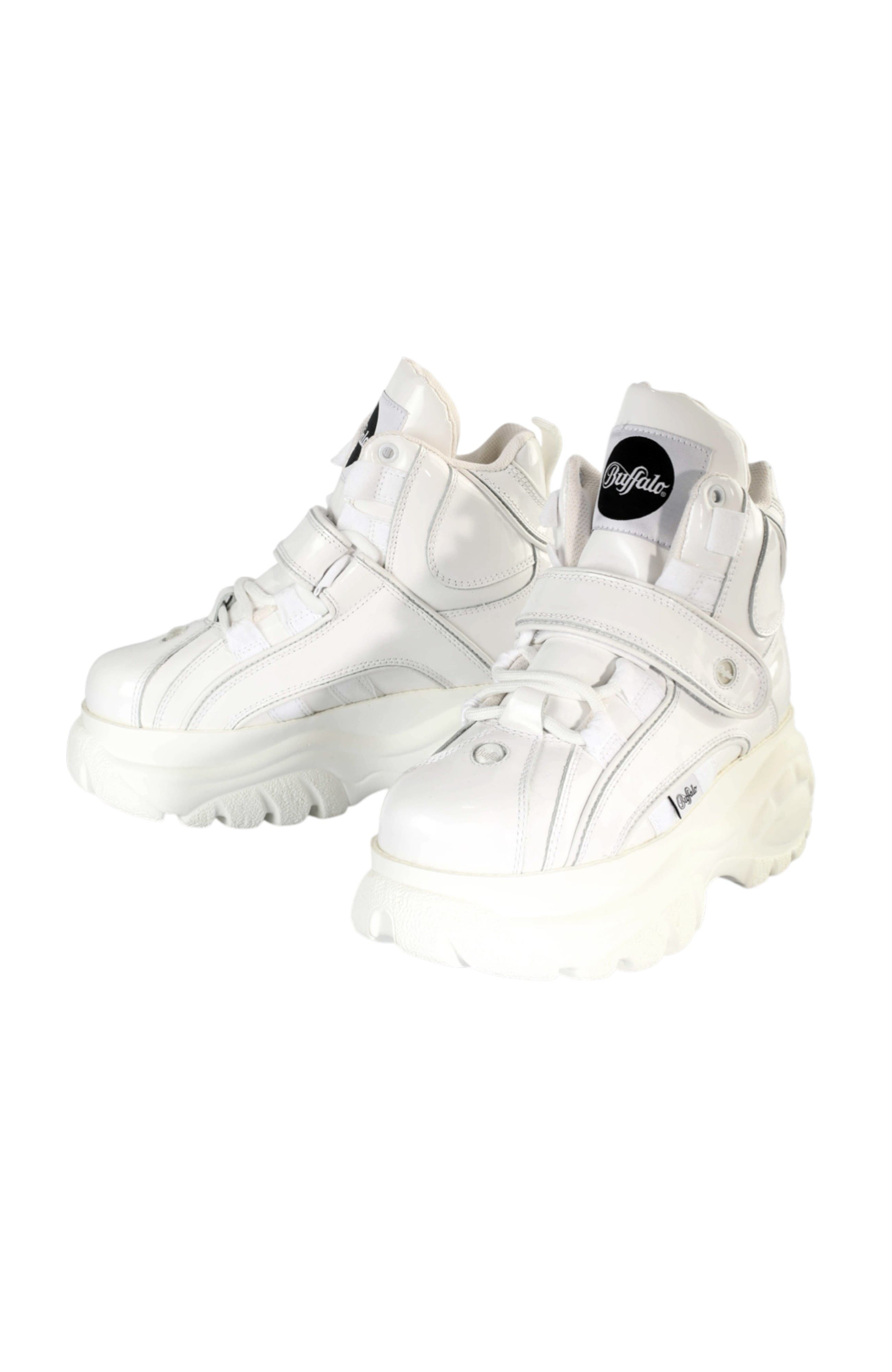 Classic High Patent Leather Sneaker, Alternate, color, White