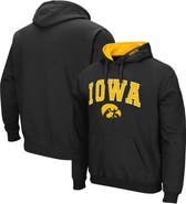 COLOSSEUM Men's Colosseum Black Iowa Hawkeyes Arch & Logo 3.0 Pullover Hoodie
