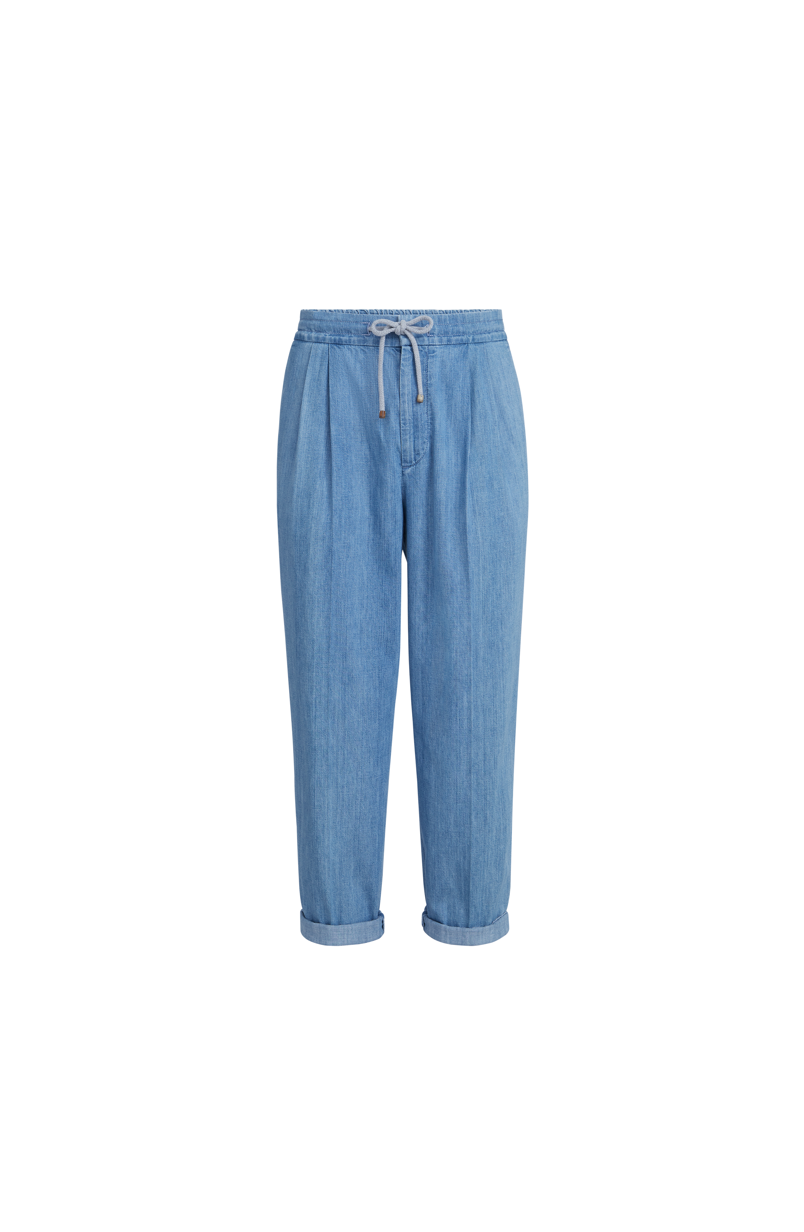Lightweight denim trousers - image 2