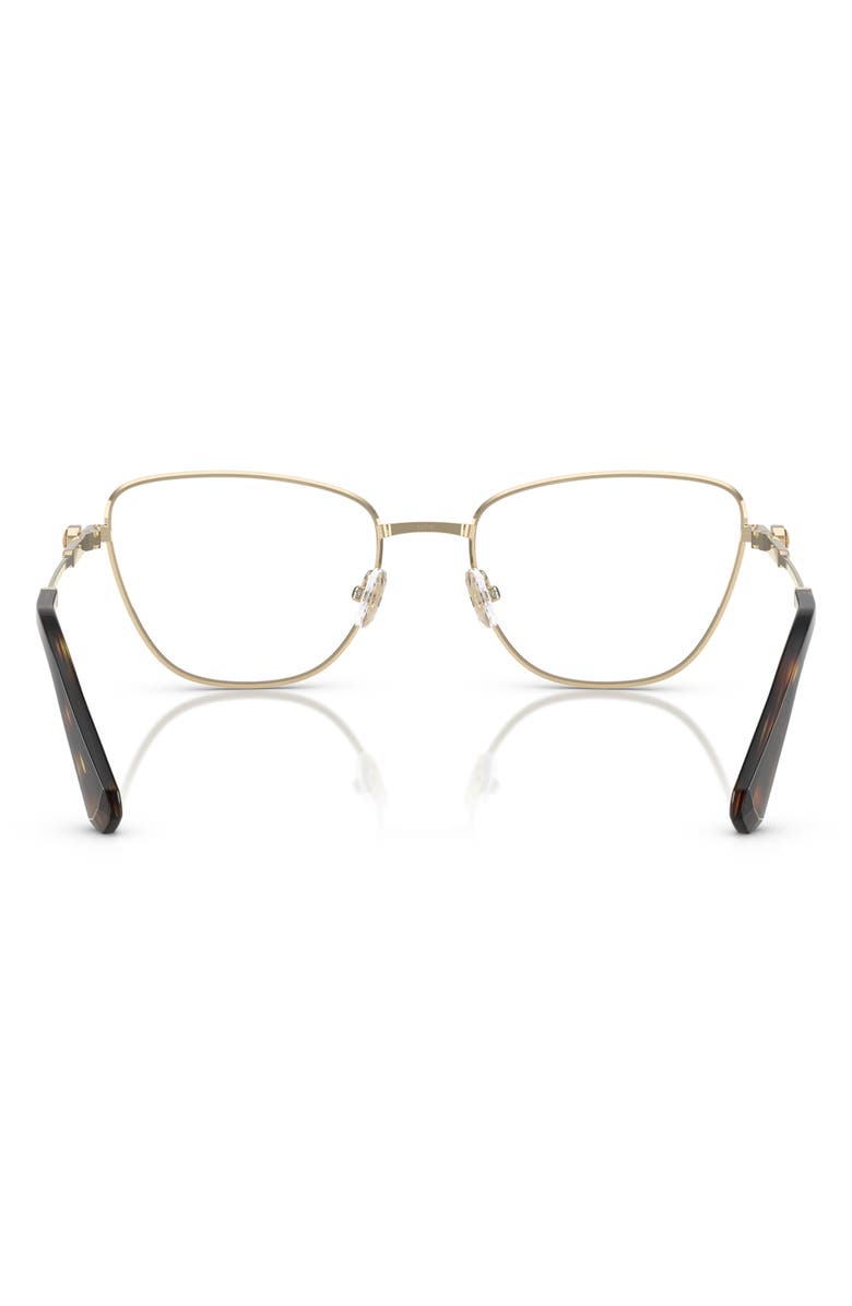 Swarovski 53mm Cat Eye Optical Glasses, Alternate, color, Pale Gold