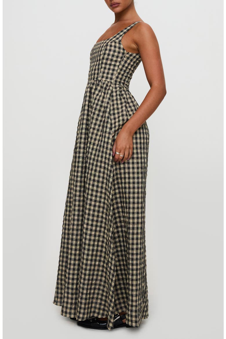 Cartmel Check Sleeveless Maxi Dress, Alternate, color, BLACK / CREAM