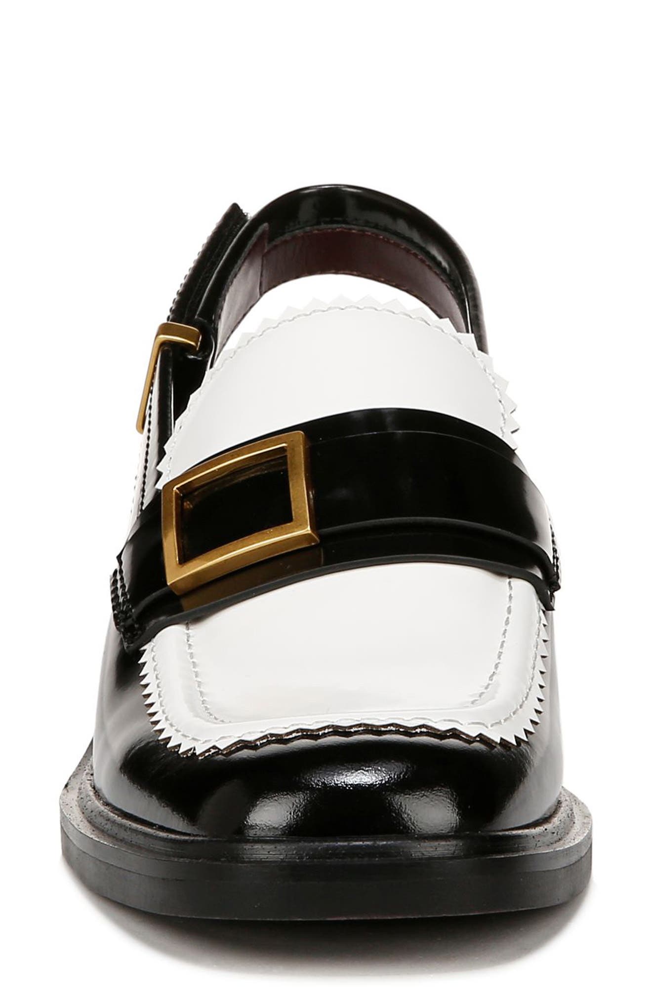 Gianna Slingback Loafer, Alternate, color, BLACK/ WHITE