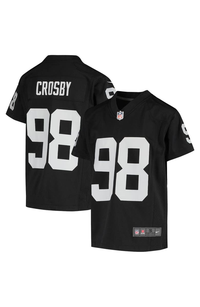Nike Youth Nike Maxx Crosby Black Las Vegas Raiders Game Jersey, Main, color, Black