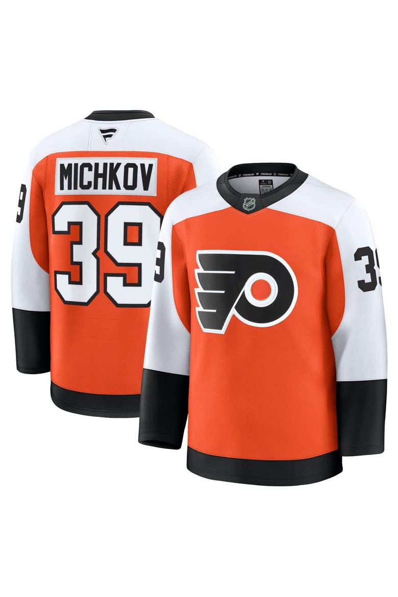 Men's Fanatics Matvei Michkov Orange Philadelphia Flyers Home Premium Jersey, Alternate, color, Orange