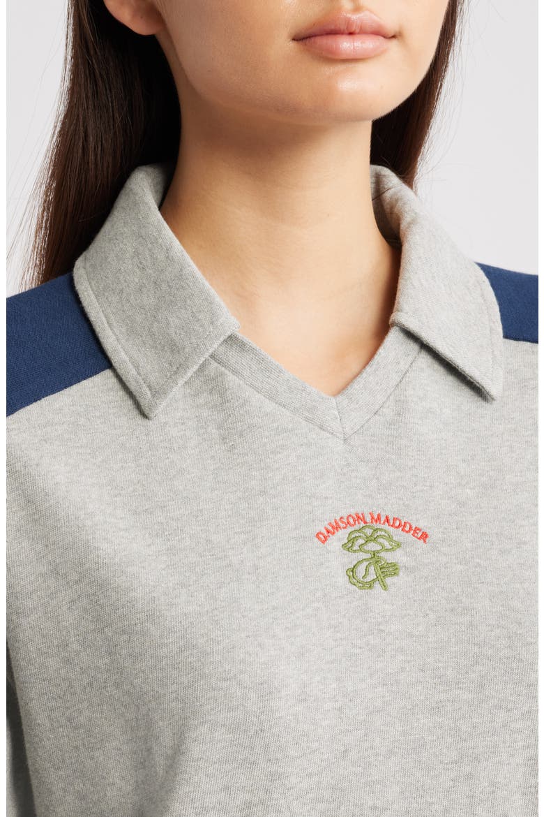 Verity V-Neck Rugby Shirt, Alternate, color, GREY