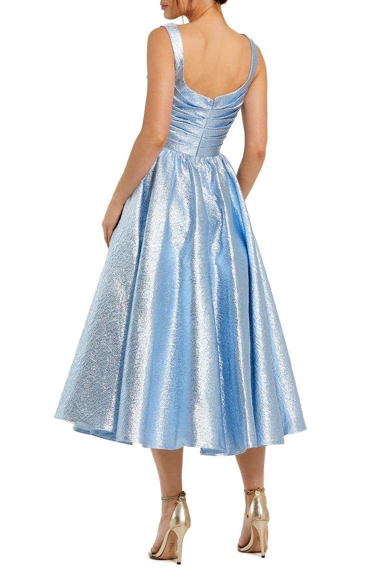 Square Neck Sleeveless A Line Dress, Alternate, color, ICE BLUE